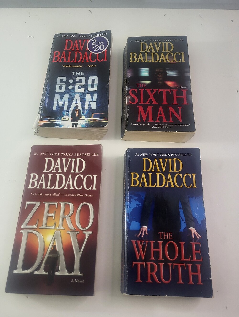 David Baldacci 4-Book Thriller Paperback Lot